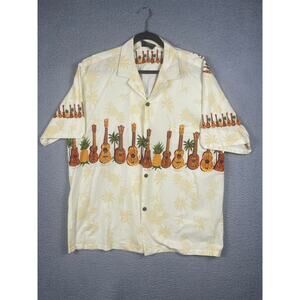 Royal Creations Men's Ukulele Hawaiian Shirt Size XL
